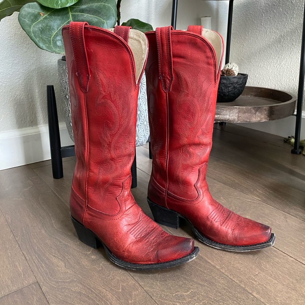 Red Freebird Woodland Cowboy Boots